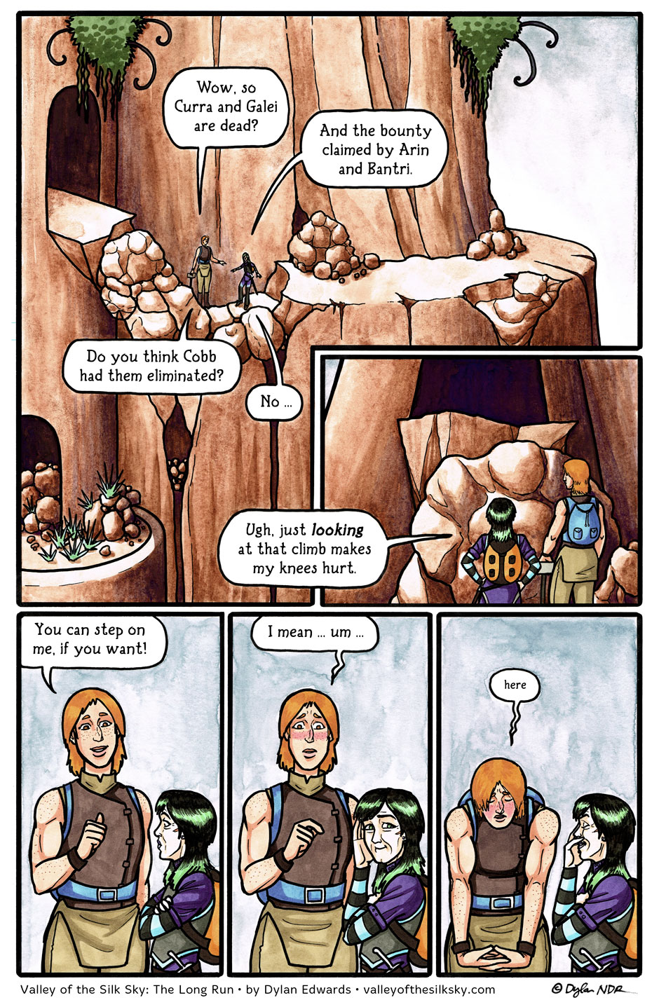 Valley of the Silk Sky queer YA sci-fi fantasy webcomic