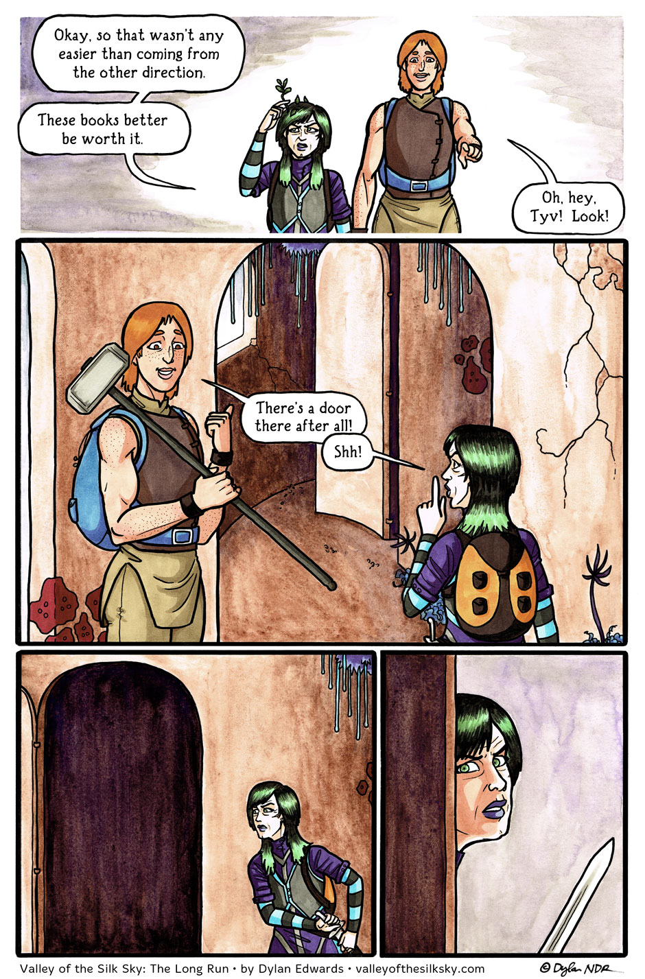 Valley of the Silk Sky queer YA SFF webcomic